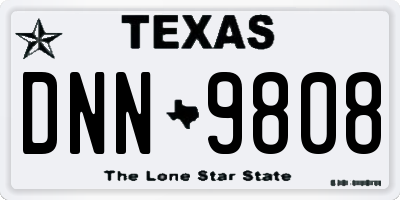 TX license plate DNN9808