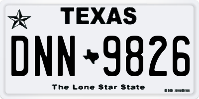 TX license plate DNN9826