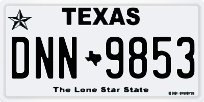 TX license plate DNN9853