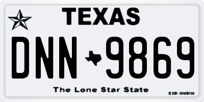 TX license plate DNN9869