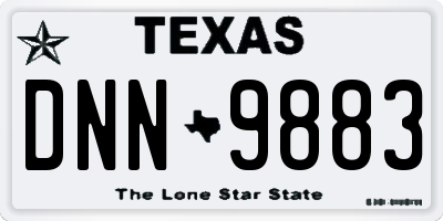 TX license plate DNN9883
