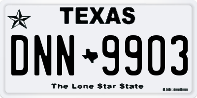 TX license plate DNN9903