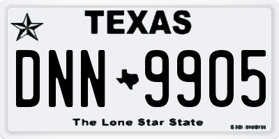 TX license plate DNN9905