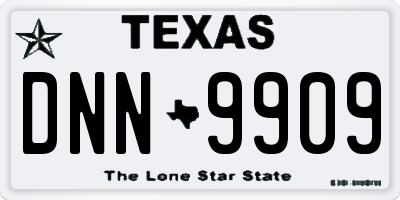 TX license plate DNN9909