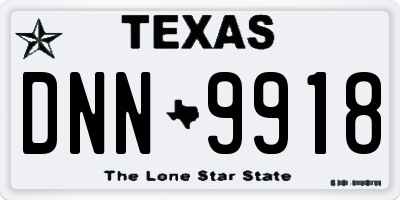 TX license plate DNN9918