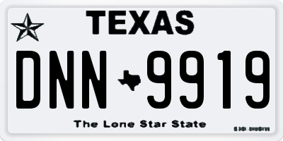 TX license plate DNN9919