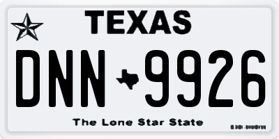 TX license plate DNN9926