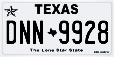 TX license plate DNN9928