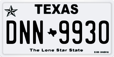 TX license plate DNN9930