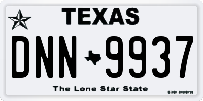 TX license plate DNN9937