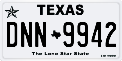 TX license plate DNN9942