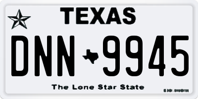 TX license plate DNN9945