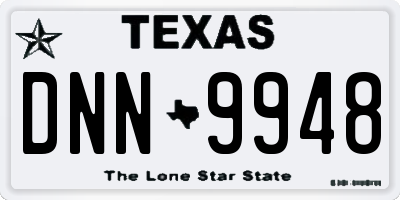 TX license plate DNN9948