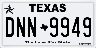 TX license plate DNN9949