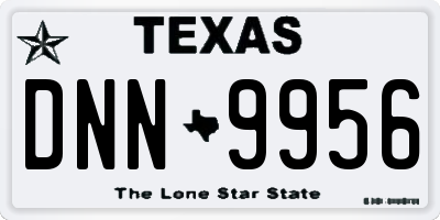 TX license plate DNN9956