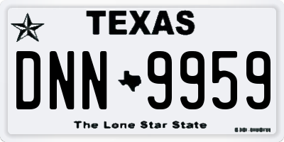 TX license plate DNN9959