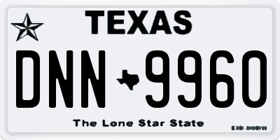 TX license plate DNN9960