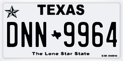 TX license plate DNN9964