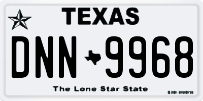 TX license plate DNN9968
