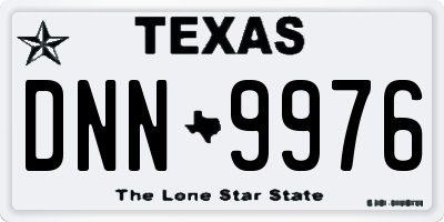 TX license plate DNN9976
