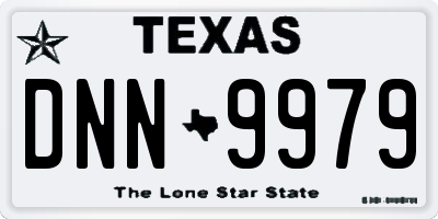 TX license plate DNN9979