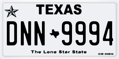TX license plate DNN9994