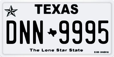 TX license plate DNN9995