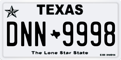 TX license plate DNN9998