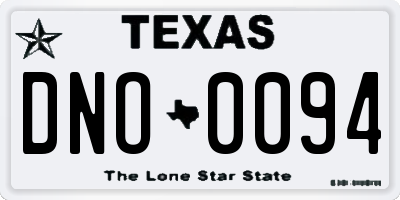 TX license plate DNO0094