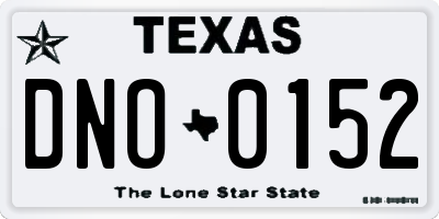 TX license plate DNO0152