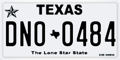 TX license plate DNO0484