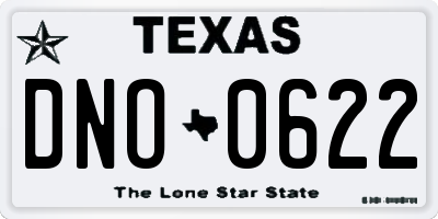 TX license plate DNO0622