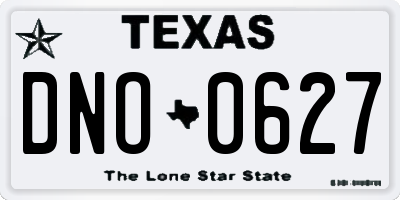 TX license plate DNO0627