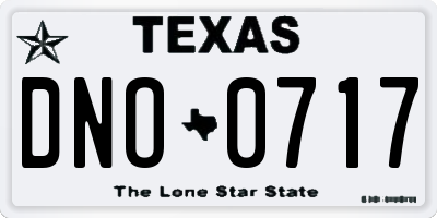 TX license plate DNO0717