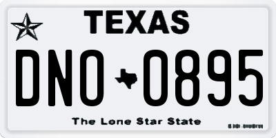 TX license plate DNO0895