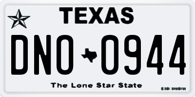 TX license plate DNO0944