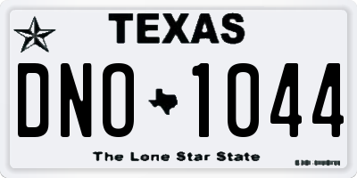 TX license plate DNO1044