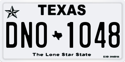 TX license plate DNO1048
