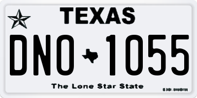 TX license plate DNO1055