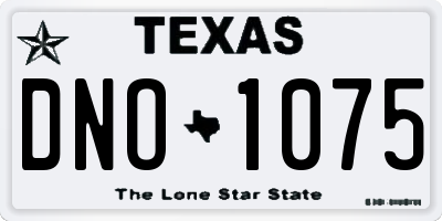 TX license plate DNO1075