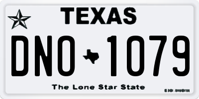 TX license plate DNO1079
