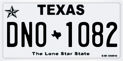 TX license plate DNO1082