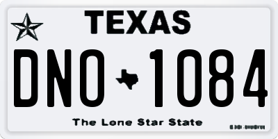 TX license plate DNO1084