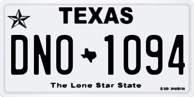 TX license plate DNO1094