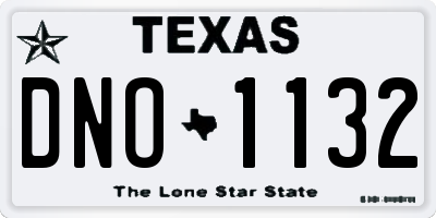 TX license plate DNO1132