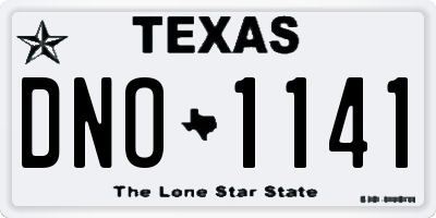TX license plate DNO1141