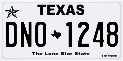 TX license plate DNO1248