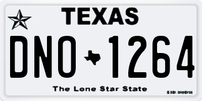 TX license plate DNO1264