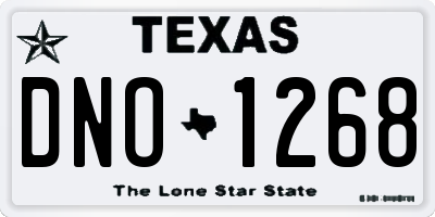 TX license plate DNO1268