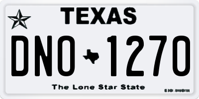 TX license plate DNO1270